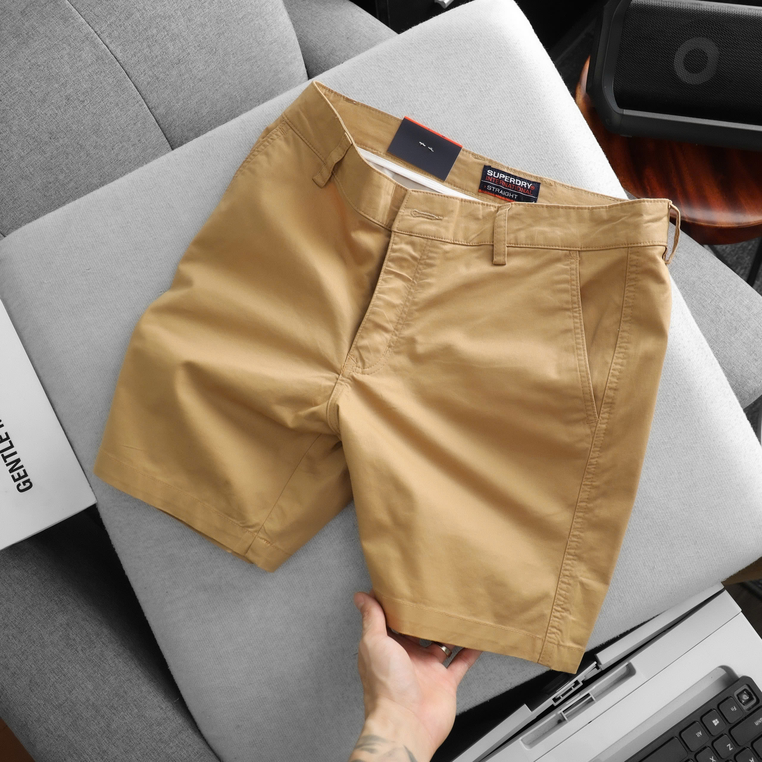 quần short nam kaki túi hộp