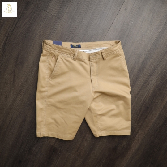 Quần short kaki dây kéo phong cách
