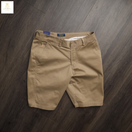 Quần short kaki dây kéo phong cách