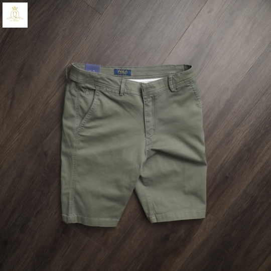 Quần short kaki dây kéo phong cách